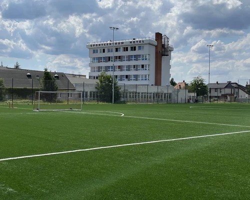 Artificial surface with hotel